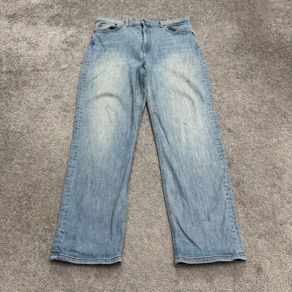 Reformation Claudia Relaxed Straight Leg Denim Jeans Womens 30 Curacao High Rise